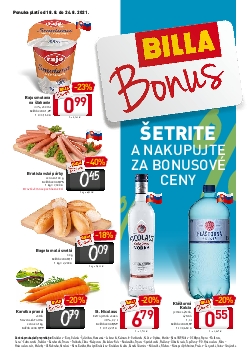 Billa Bonus Leták od 18.8.2021