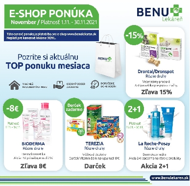 BENU akciový leták pre eshop November 2021